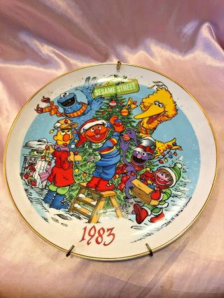 Sesame Street Muppets Collector Plate 1983 Christmas Tree Decorations Gorham