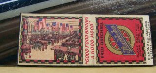 Rare Vintage Matchbook Cover Z8 South Bend Indiana Studebaker Patriotic Flags