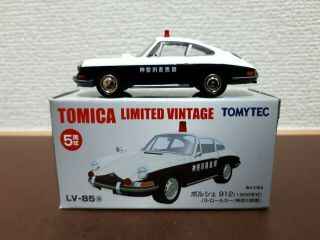 Rare Tomytec Tomica Limited Vintage Lv - 85a Porsche 912 Police Car