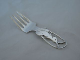 Vintage International Sterling Silver Bunny Rabbit Baby Fork