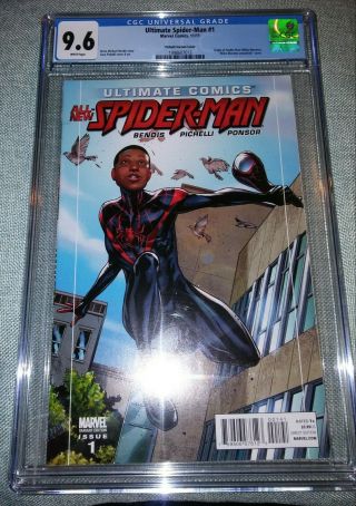 Ultimate Spider - Man 1 Rare Pichelli Variant Origin Of Miles Morales Cgc 9.  6