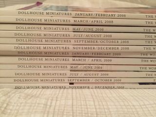 Rare Dollhouse Miniatures Magazines 12 Issue 2008 2009 January - December 1 - 12