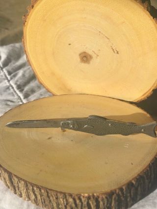 ANTIQUE VINTAGE D PERES SOLINGEN GERMANY FIGURAL SILVER FISH SHAPED POCKET KNIFE 3