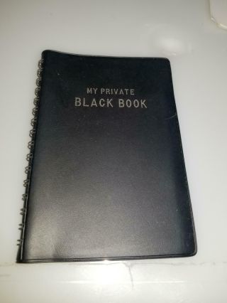 Vintage 1960s My Private Black Book Phone Book With 26 Signed Pin Ups Very Rare