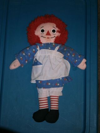 Vintage Raggedy Ann Cloth Doll By Hasbro 18 Inch 1996
