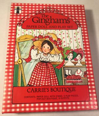 The Ginghams Carrie’s Boutique 1979 Vintage Paper Doll Playset Uncut 75978 - 4