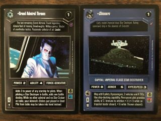 Star Wars Ccg Reflections 2 Death Star Ii Grand Admiral Thrawn & Chimaera Cards