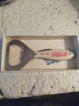 Antique Vintage Coke Coca - Cola No.  123 Bottle Opener & Pocket Knife