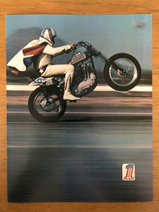 Vintage 1975 Amf Harley Davidson Motorcycle Evel Knievel Brochure Nos H - D