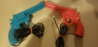 Sega Genesis Justifier Light Guns Pink and Blue for Lethal Enforcers,  MORE RARE 2