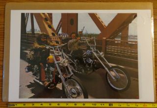 Rare Easy Rider Peter Fonda Dennis Hopper Movie Poster Captain America Harley