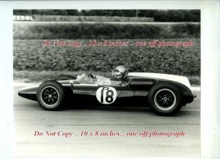Bruce Mclaren Cooper T53 French Grand Prix Rheims 1960 Rare Photograph
