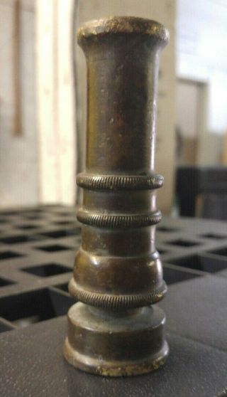 Antique Boston Brand Solid Brass Adjustable Hose Nozzle - 4 " Long