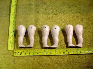 3 X Matching Pairs Excavated Vintage Rose Doll Legs Age 1890 Size 2.  1 " 13718