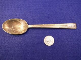 4 Of 11,  Rare Vtg Antique Silverplated 6 7/8 " Dinner Spoon For " Hotel Statler "