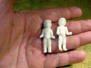 2 X Excavated Vintage Victorian Frozen Charlotte Doll 1.  8 " Age 1860 A 13991