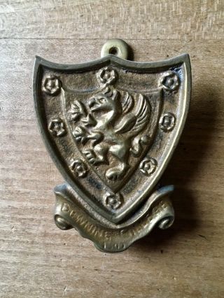 Brass Door Knocker Downing College Cambridge Hardware Salvage Vintage Small Old