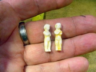 2 X Excavated Vintage Victorian Frozen Charlotte Doll 0.  96 " Age 1860 A 13993