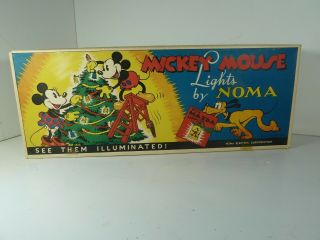 Rare,  1930s,  Noma,  Mickey Mouse,  Christmas Tree Lights,  Mazda