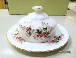 Rare Royal Albert " Lavender Rose " Butter Dish 1st Quality Excell Cond