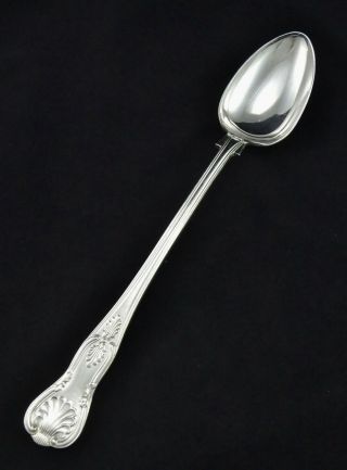 Large Vintage Turtons Silver Plated Kings Pattern 13.  75 " Basting Stuffing Spoon