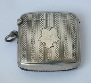 Smart Antique Solid Sterling Silver Vesta Case 1902/ L 4.  2 Cm/ 37 G