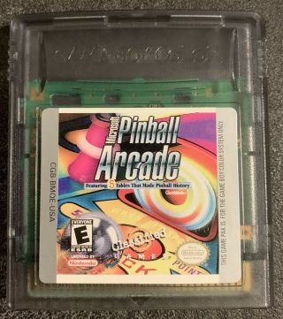 Rare Microsoft Pinball Arcade Nintendo Game Boy Color 2001 Gbc Game Cart