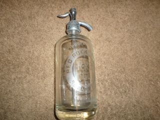 Vintage Rare Altoona Pa Red Rock Co Seltzer Soda Carbonated Dispencer Bottle Old