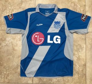 Rare C.  S.  Emelec Soccer Jersey By Umbro In Blue Mens Size M Lg Sponsor