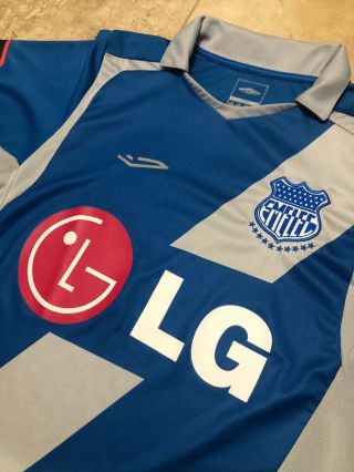 Rare C.  s.  Emelec Soccer Jersey By Umbro In Blue Mens Size M Lg Sponsor 2