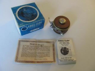 Vintage Eagle Claw/wright & Mcgill Model Ecf Automatic Fly Fishing Reel,  Papers