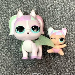 Real Lol Surprise Doll Unicorn Lil Sis & Unipony Pony Pet Unicorn Toys Gift Rare