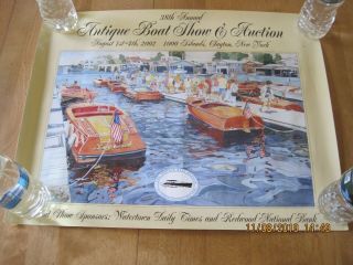 2002 Antique Boat Show 1000 Islands / Clayton York Poster 38th