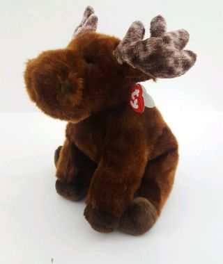 Ty Classic Plush Melvin The Moose Rare 2002 Plush Retired With /all Tags 11 "