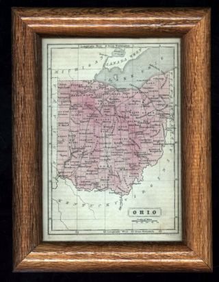 ANTIQUE AMERICAN MAP: UNITED STATES - 1852 - Hand - colored - 5 x 7 inches. 2