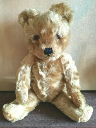 Old Vintage Antique Farnell 1950 Gold Mohair Teddy Bear 13 " Tall Soft Toy