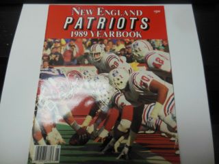 1989 England Patriots Official Nfl Football Yearbook Rare