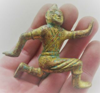 Unresearched Ancient Near Eastern Bronze Statue With Gold Gilt Very Interesting