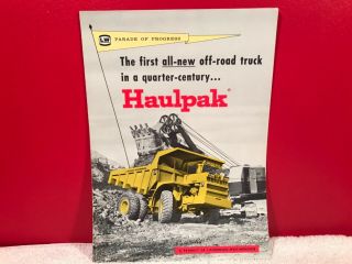 Rare 1960s Haulpak Truck Letourneau Westinghouse Dealer Brochure