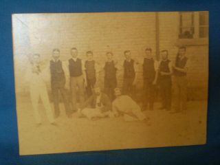Highly Collectable Rare Antique Victorian Photo Of A Cricket Team