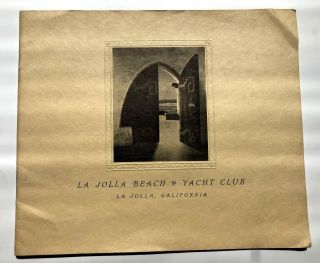 Rare Vintage 1930s La Jolla Beach & Yacht Club San Diego Picture Booklet