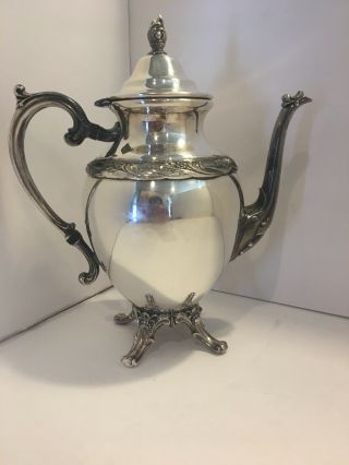 Vintage Rogers Bro Exquisite 4601 Silver Plate Coffee Tea Pot