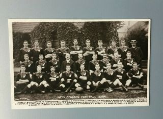 Zealand All Blacks Rugby 1905 Tour Team Rare Old Postcard Ireland