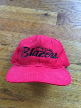 Rare Vintage Portland Trail Blazers Snap Back Hat - Sports Specialties Script