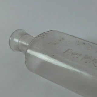 Rare Antique Clear Medicine Bottle - W.  B.  Winkler - Fort Myers,  Fl - Bee Design