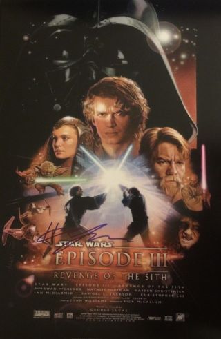 Rare Hayden Christensen Signed 12x18 Star Wars Poster Photo W/exact Proof W/coa