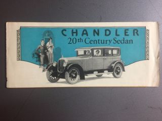 1925 - 1927 Chandler 20th Century Sedan Showroom Advertising Folder Rare
