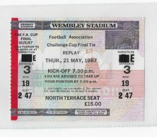 Mega Rare: 1987 Fa Cup Final Replay Ticket: Coventry City V Tottenham Hotspur