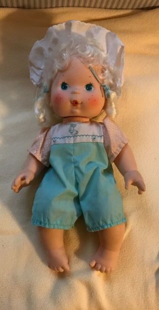 Vtg American Greetings Corp Doll 1982 Baby Apricot Blow Kiss With Outfit Kenner