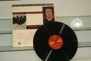 RARE EDGAR ALLAN POE - TALES OF TERROR.  1959 TOP RANK VANGUARD LP.  16 2/3 RPM 3